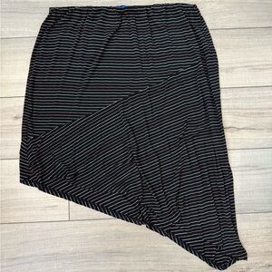 Apt. 9 Y2K Black Striped Asymmetrical Skirt